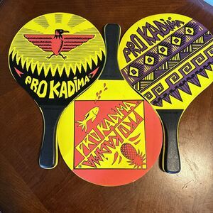 3 Pro Kadima Wooden Paddle Racquet Ball Hawaii Pickleball Sport Design S00922